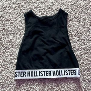 Very cropped. Nice material. Nike Pro type band.